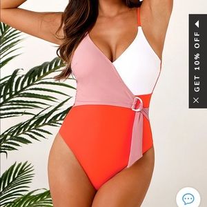 One piece with wrap detail